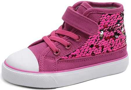Sequin high top sneakers