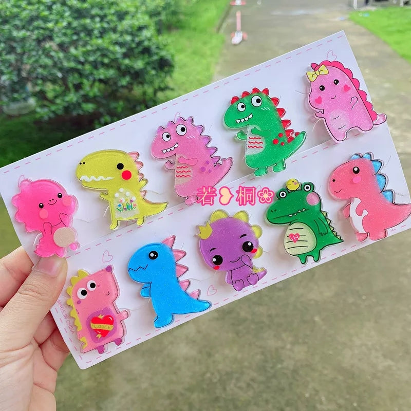 Dino hair clips