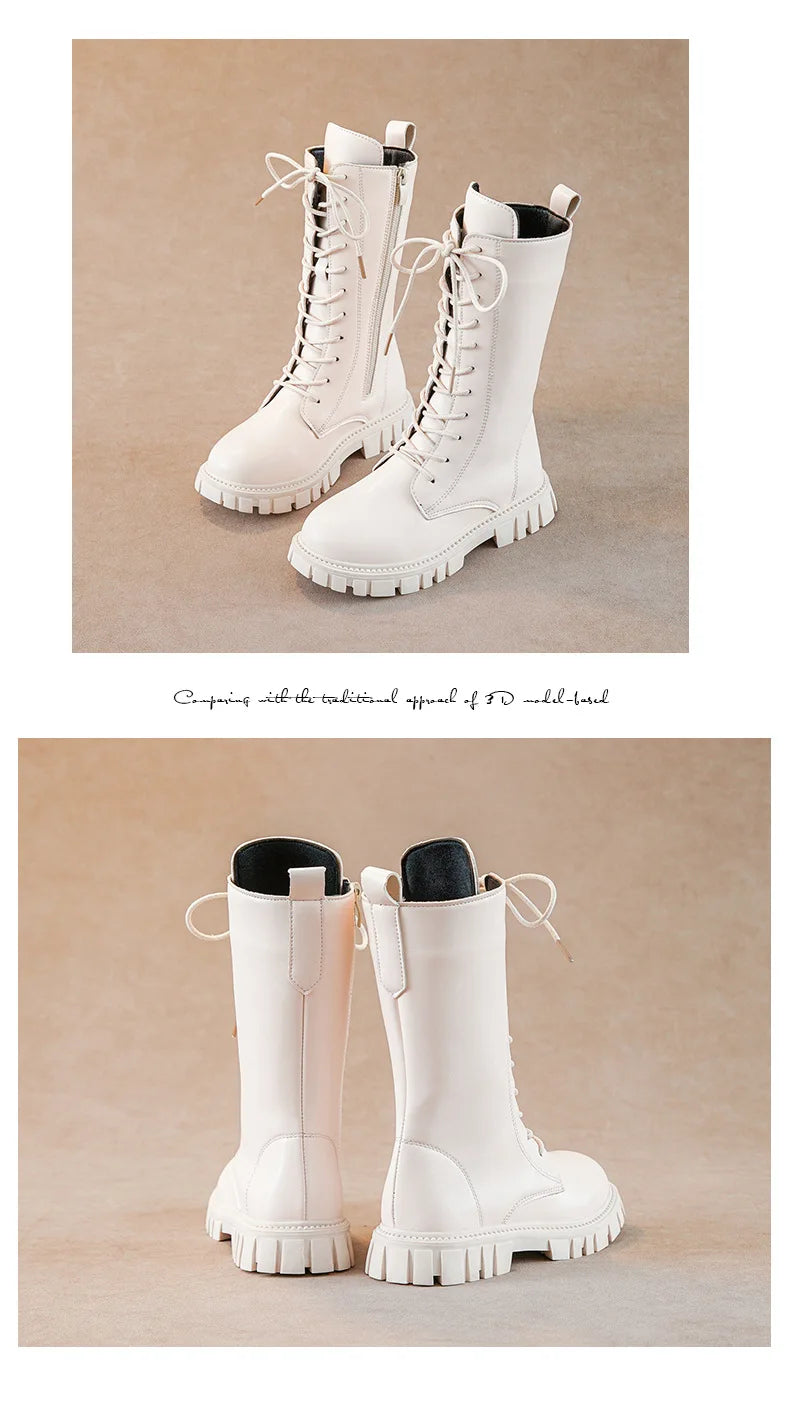 Kpop hunter tall combat boots