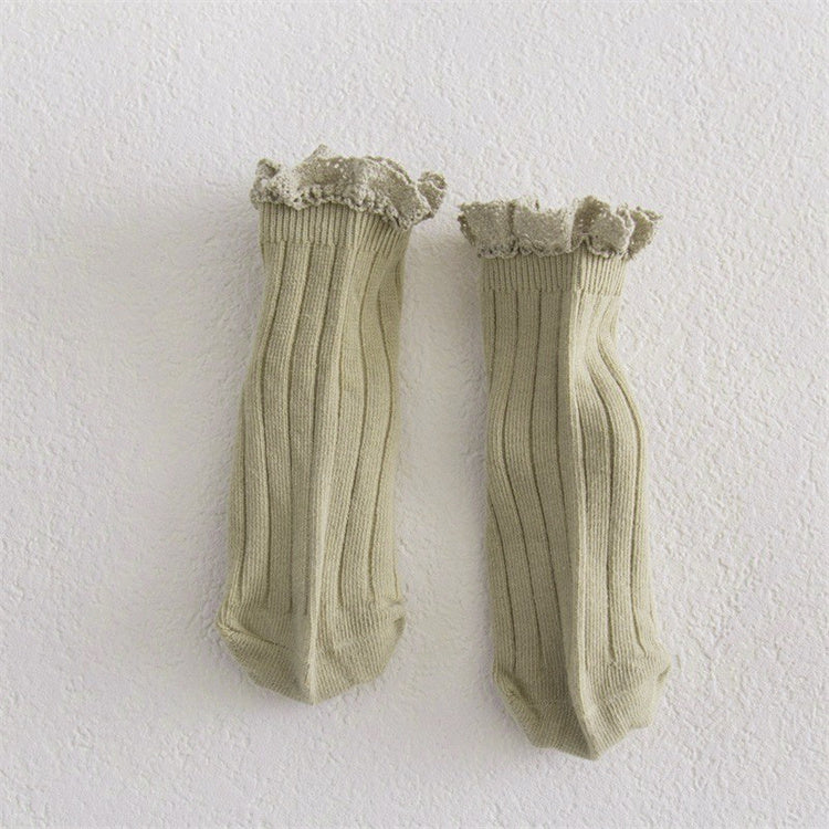 Fall lace top ankle socks