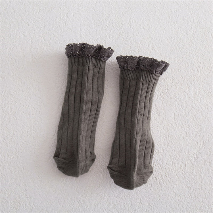 Fall lace top ankle socks