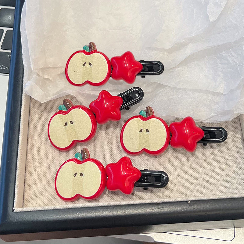 Apple hair clips