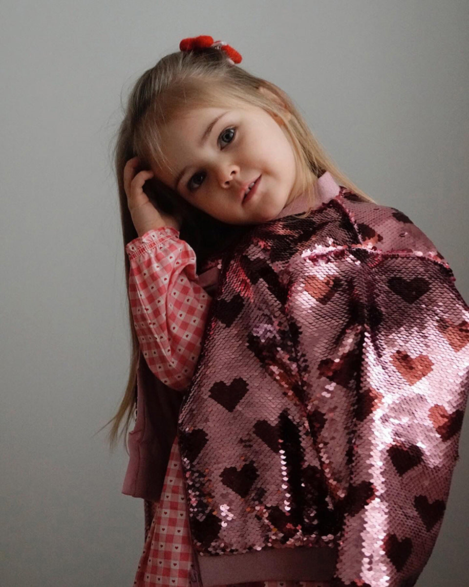 Heart bling sequin jacket