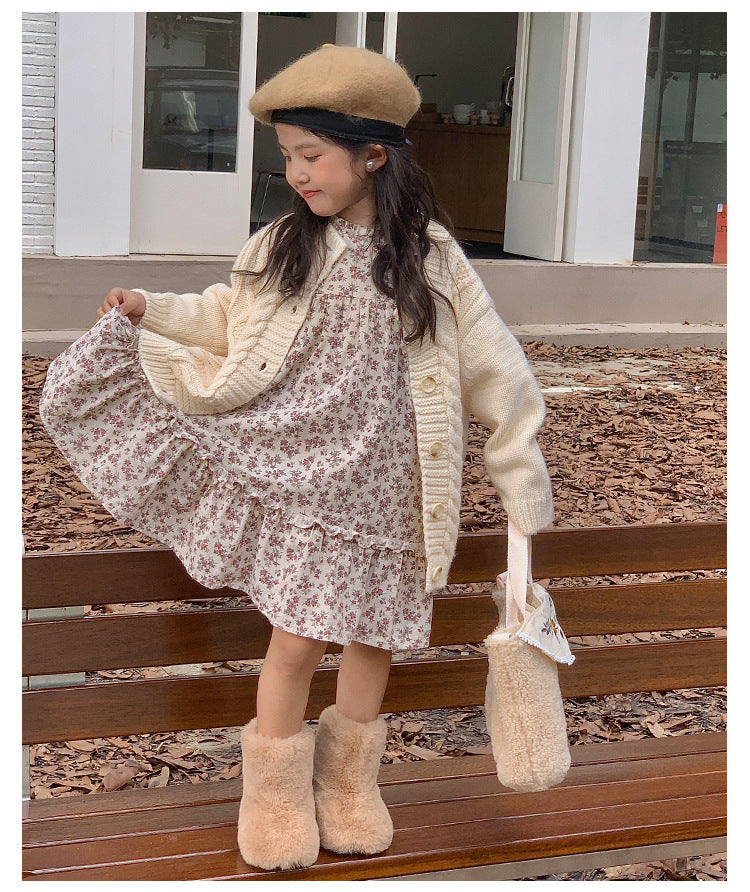 Winter bear furry boots