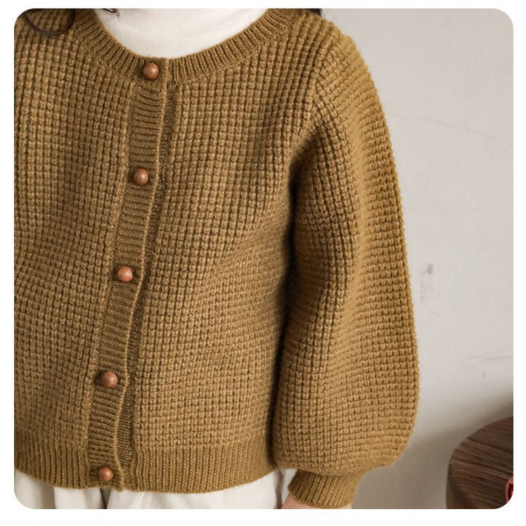 Bishop sleeve knit cardigan