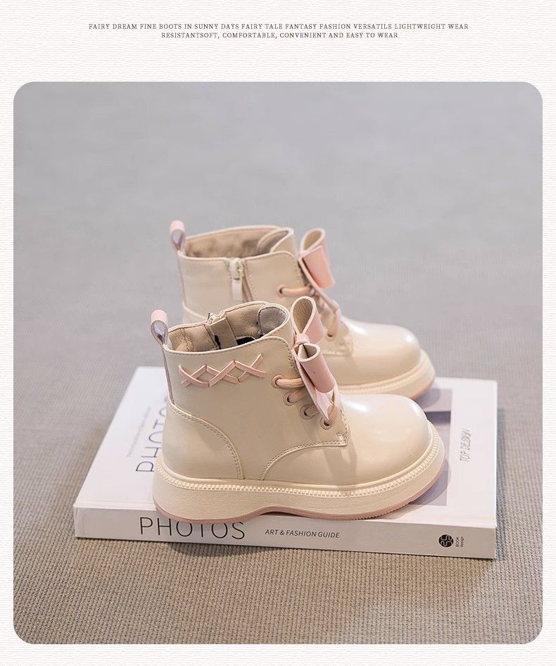 Pretty in punk bow combat boots