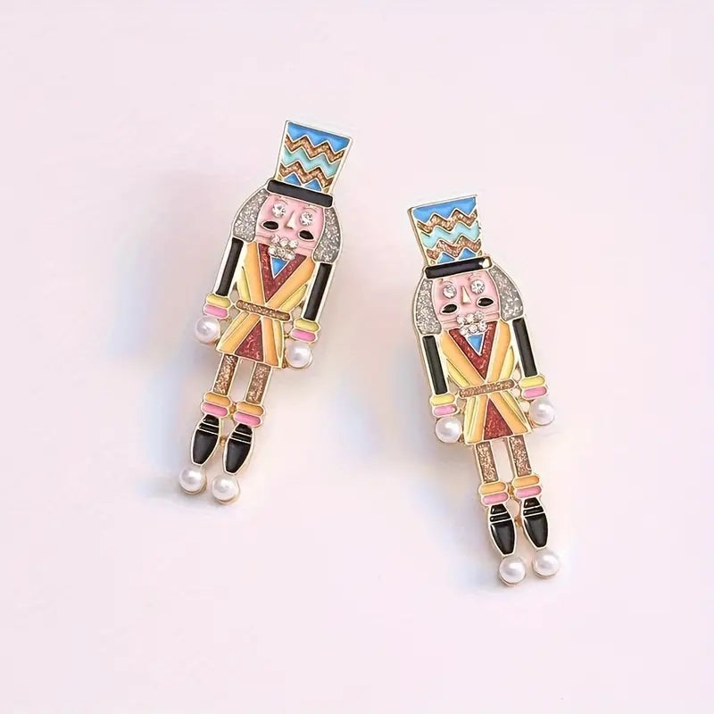 Nutcracker and elf holiday earrings