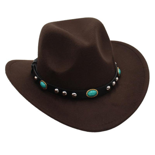 Tammy Cowgirl hat with turquoise band