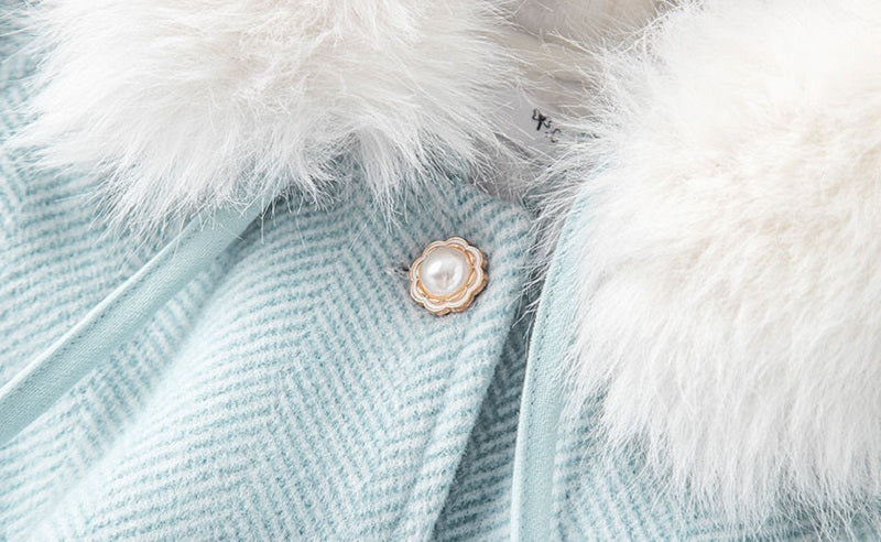 Elegant winter hooded cape