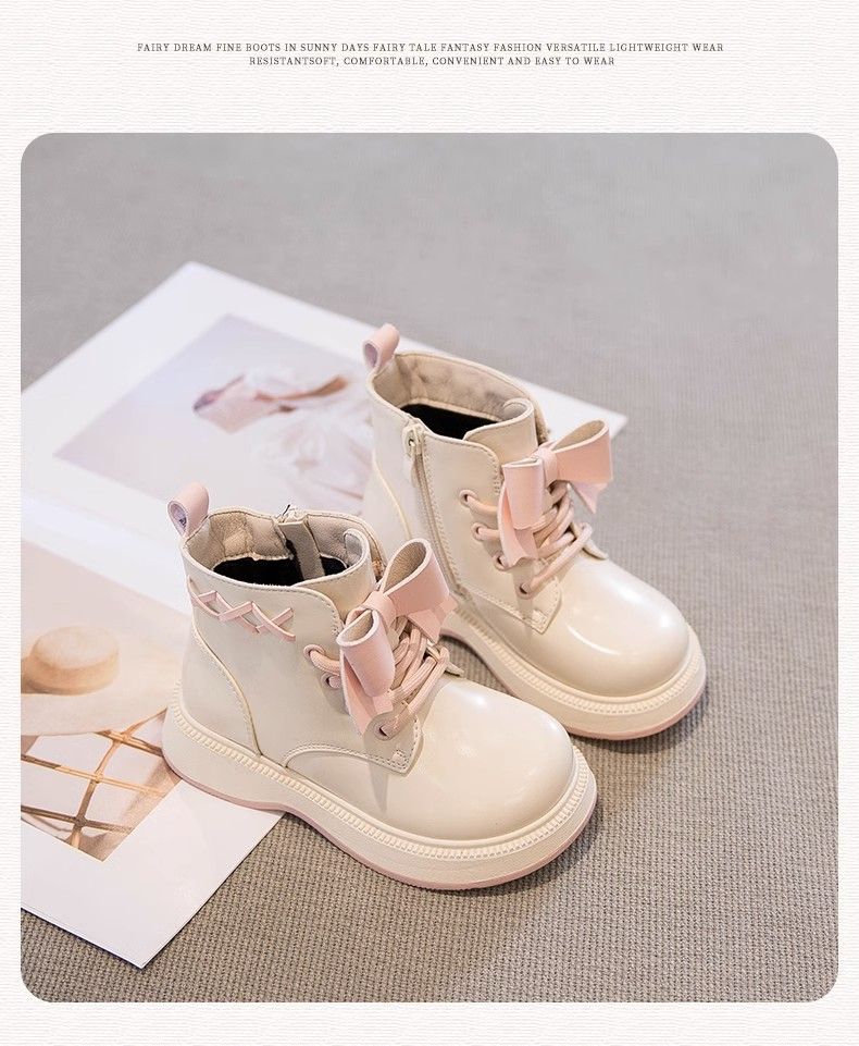 Pretty in punk bow combat boots