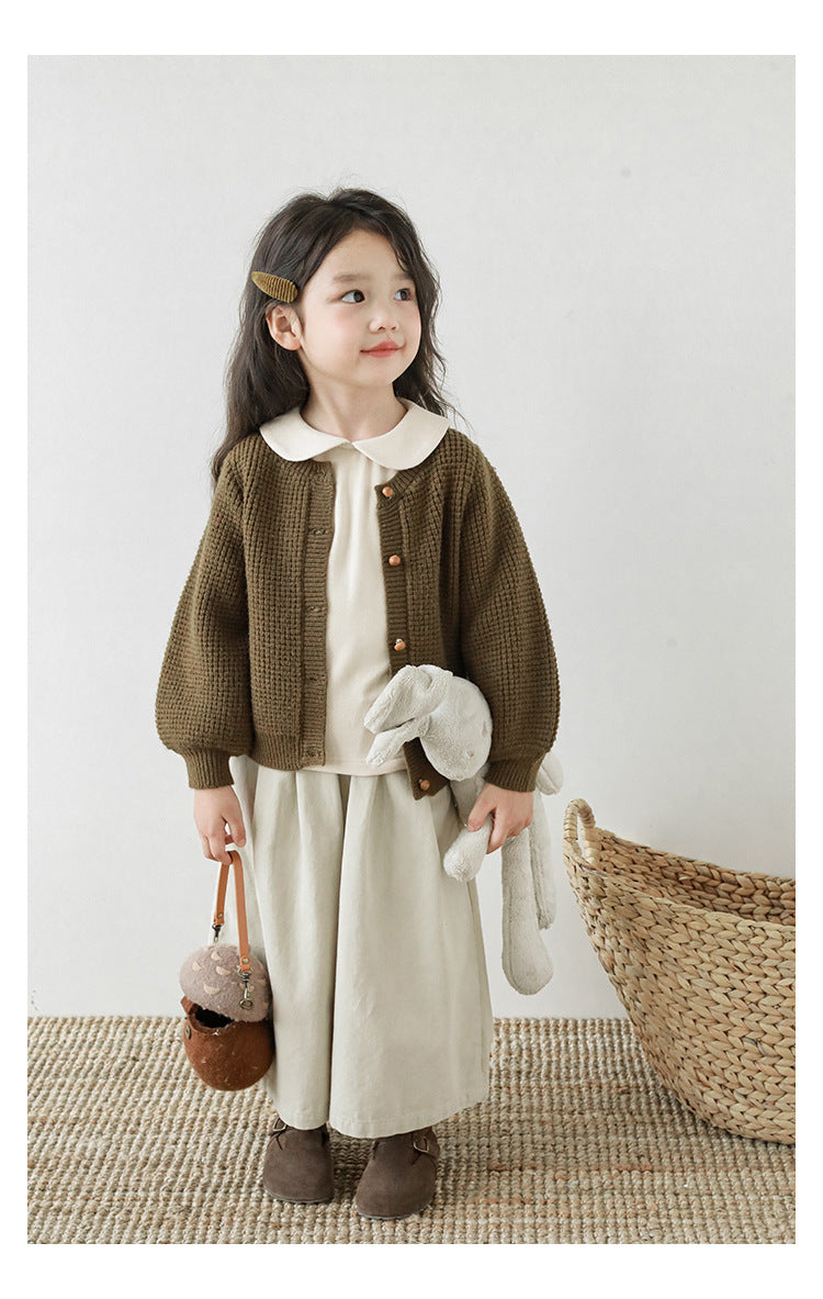 Bishop sleeve knit cardigan