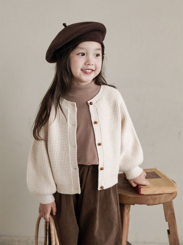 Bishop sleeve knit cardigan