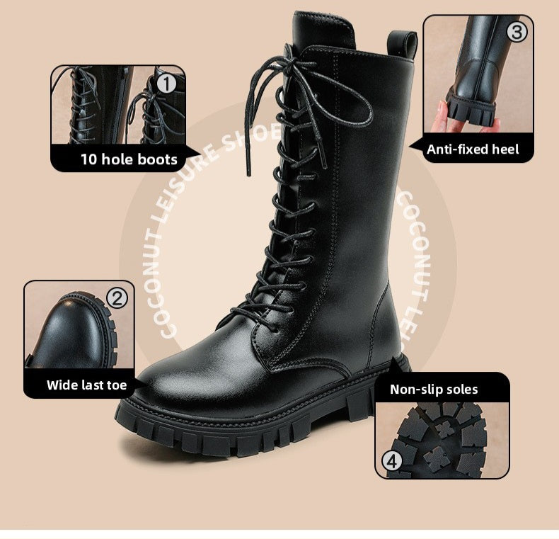 Kpop hunter tall combat boots