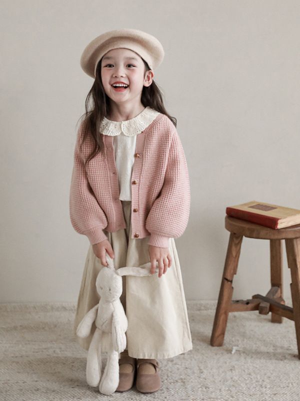 Bishop sleeve knit cardigan