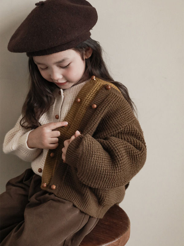 Bishop sleeve knit cardigan