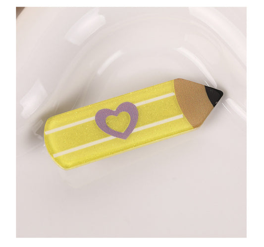 Back to school hair clips (pencil, scissors, ruler)