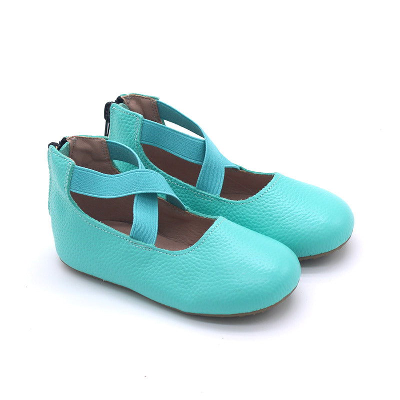 Greta Ballet Flat lichee leather