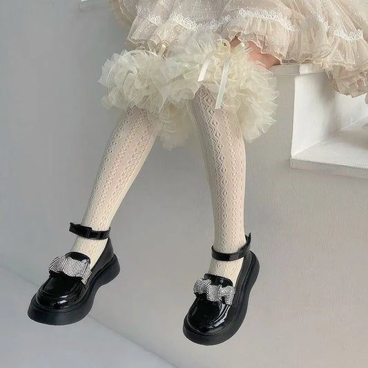 Double ruffles stockings