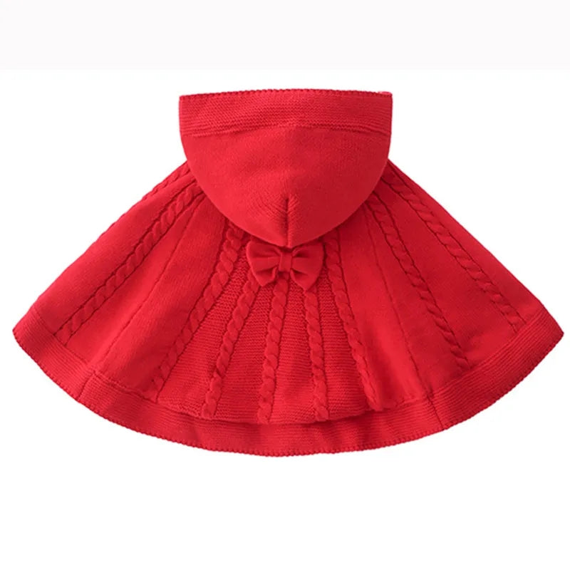 Red sweater hooded cape
