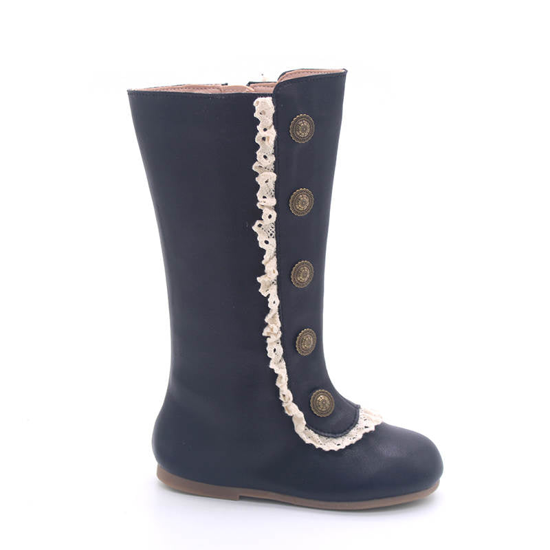 Analise Leather Button Boots