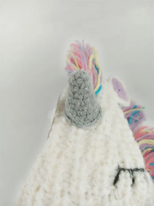 Crochet hats - dinosaur and Unicorn
