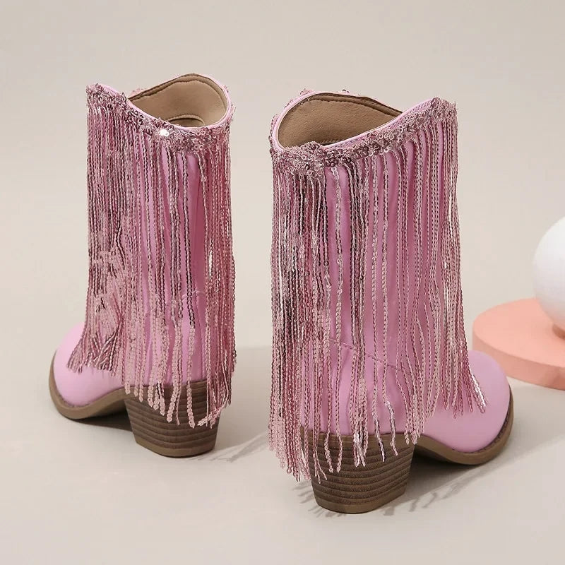 Sadie Fringe Cowgirl Boots RTS