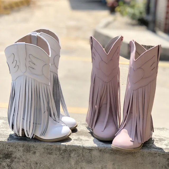 Jolene Fringe Leather Cowgirl Boots RTS