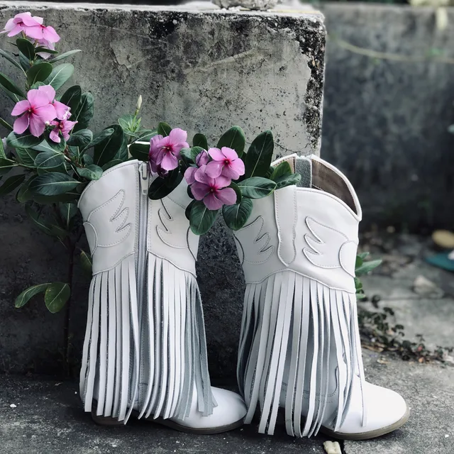 Jolene Fringe Leather Cowgirl Boots RTS