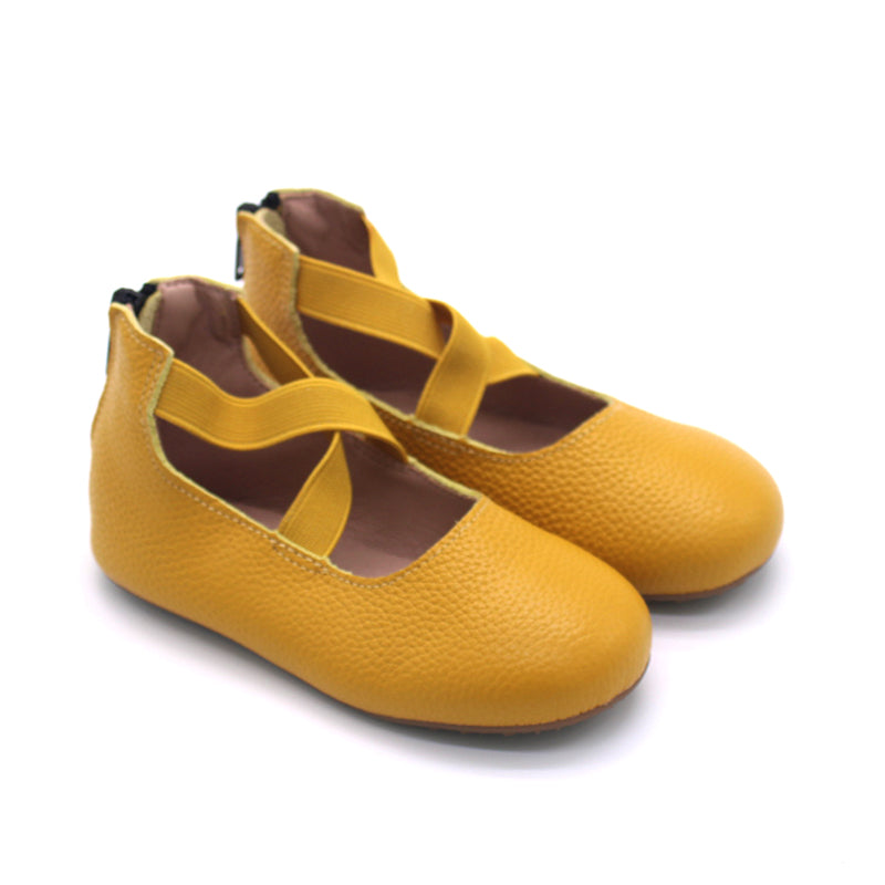 Greta Ballet Flat lichee leather
