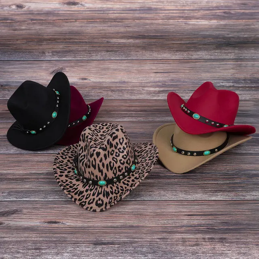 Shania Cowgirl hat with turquoise band - Mom & Me