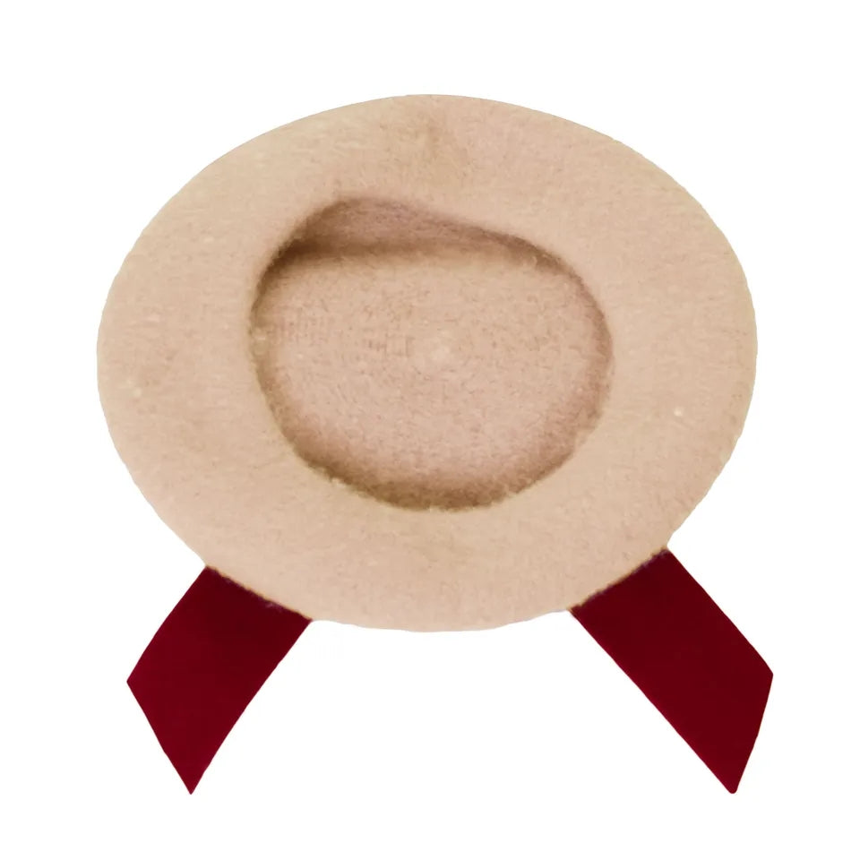 Contrast bow beret