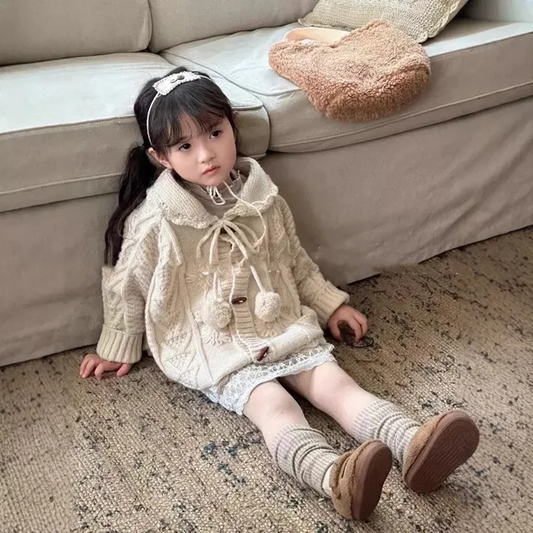 Vintage pom pom cardigan