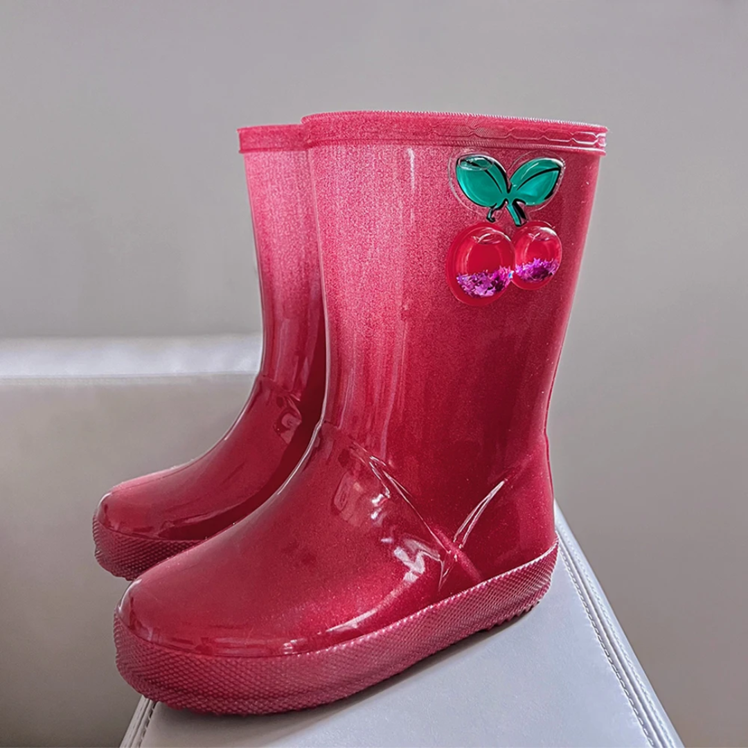 Princess and cherry rain boots