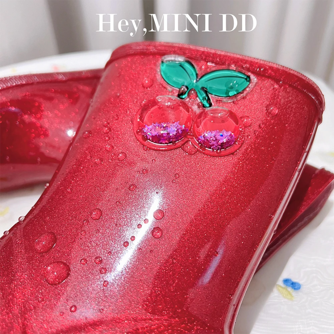 Princess and cherry rain boots