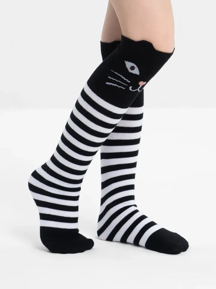 Kitty stripe cat socks