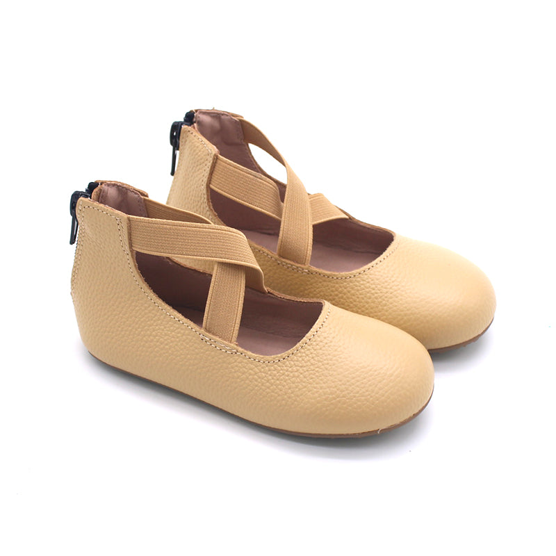 Greta Ballet Flat lichee leather