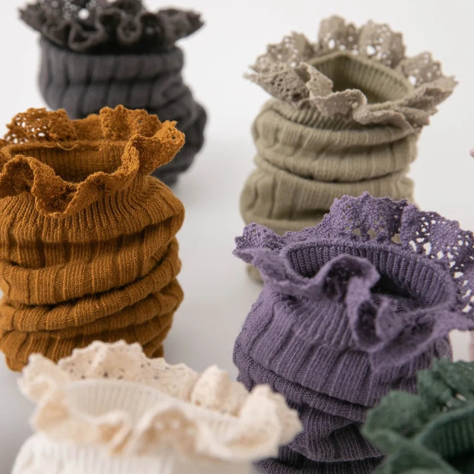 Fall lace top socks