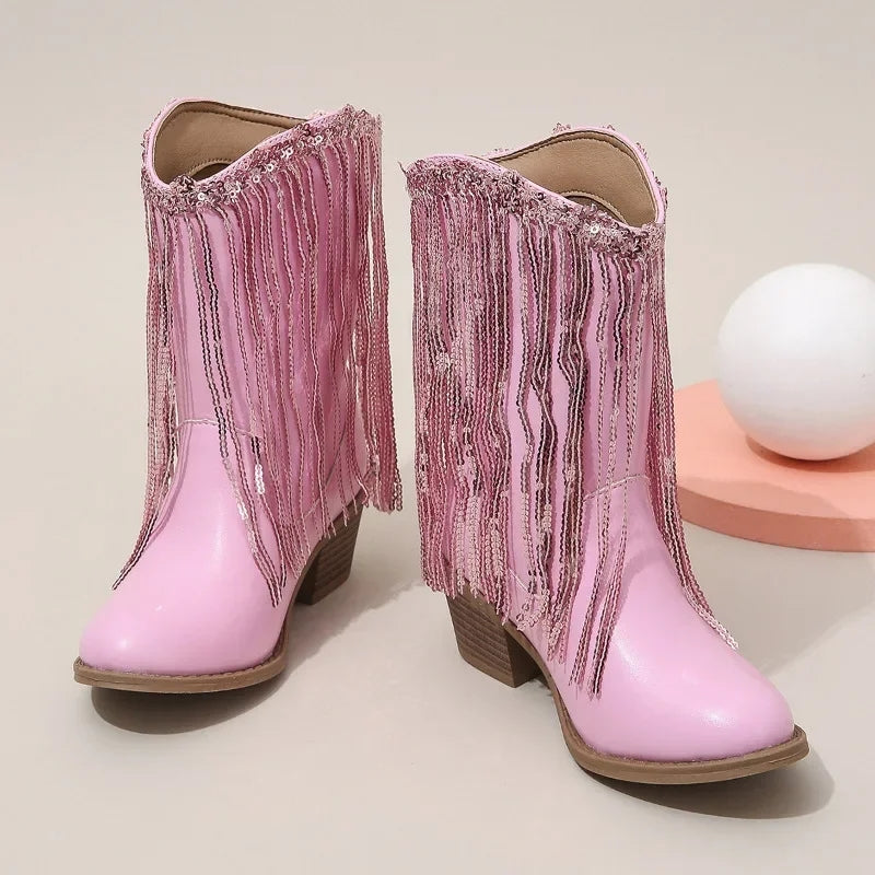 Sadie Fringe Cowgirl Boots RTS