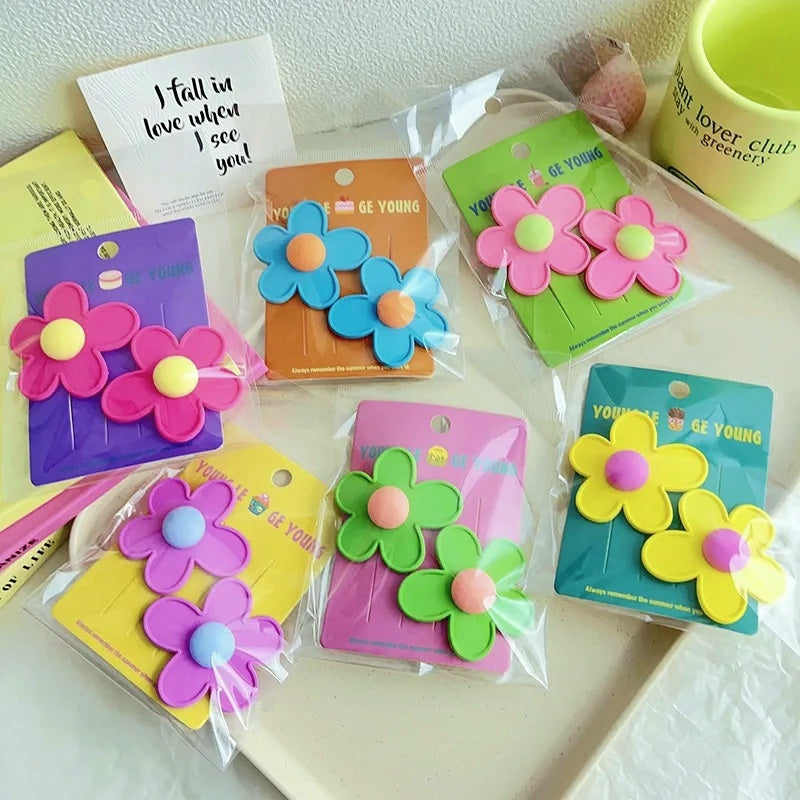 Flower Power hair clips