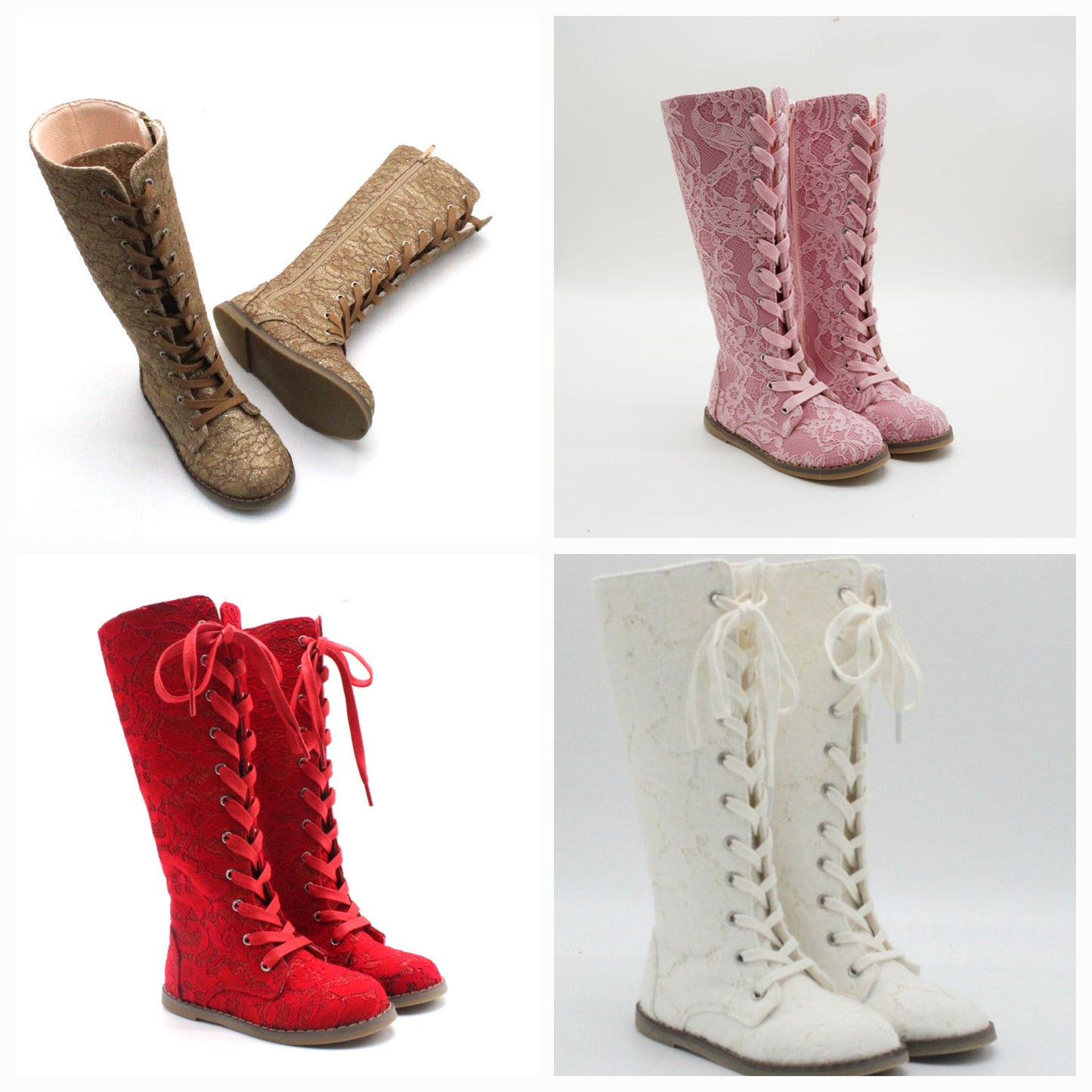 Tall Lace Boots