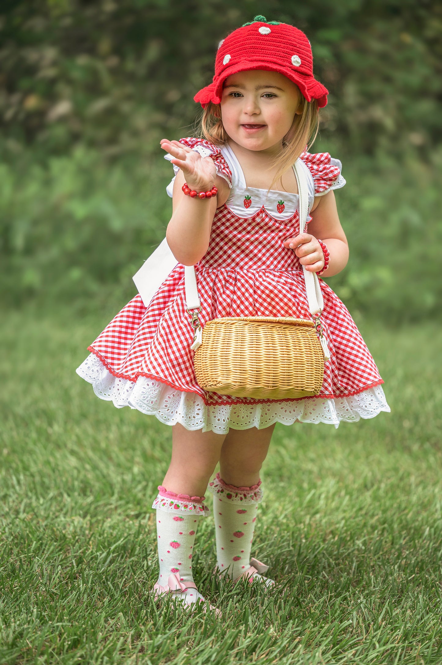Strawberry Lace Tall Socks