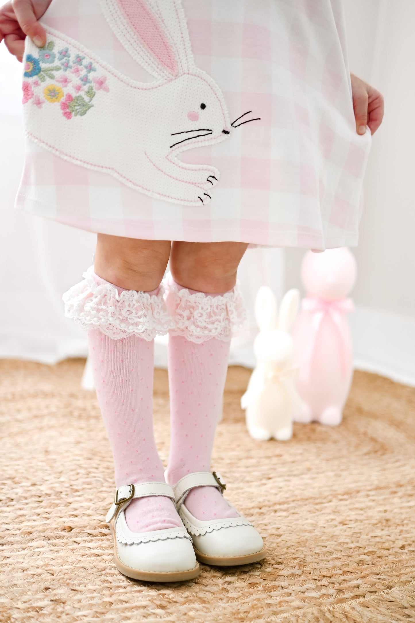 Bunny Lace Double Ruffle Socks