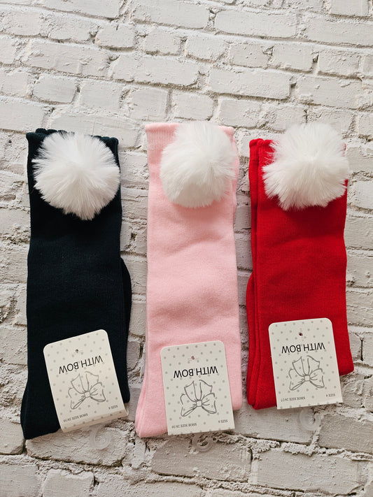 Fur Pom pom socks