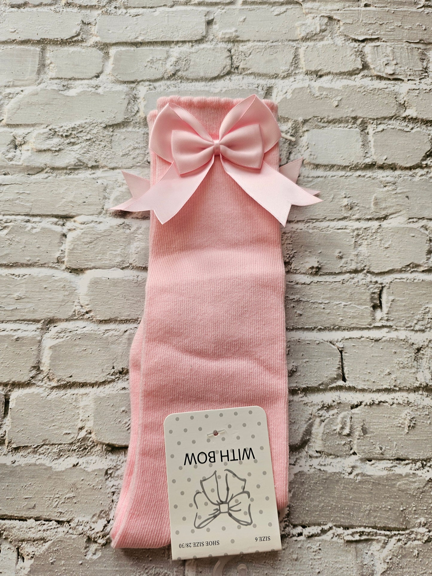 Double bow knee high socks RTS