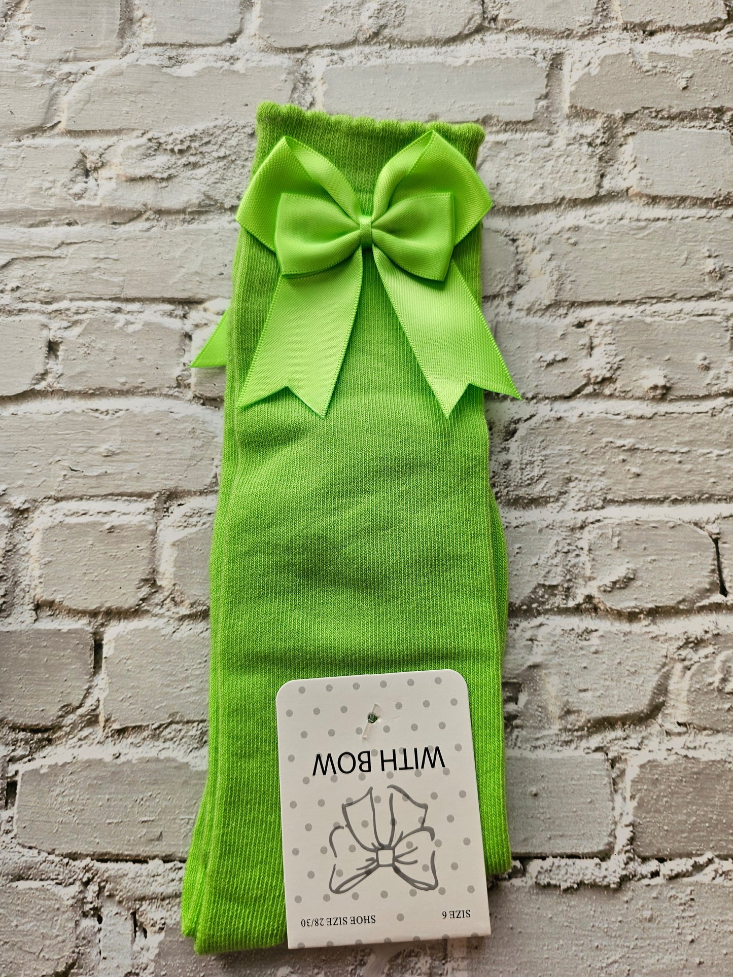 Double bow knee high socks RTS