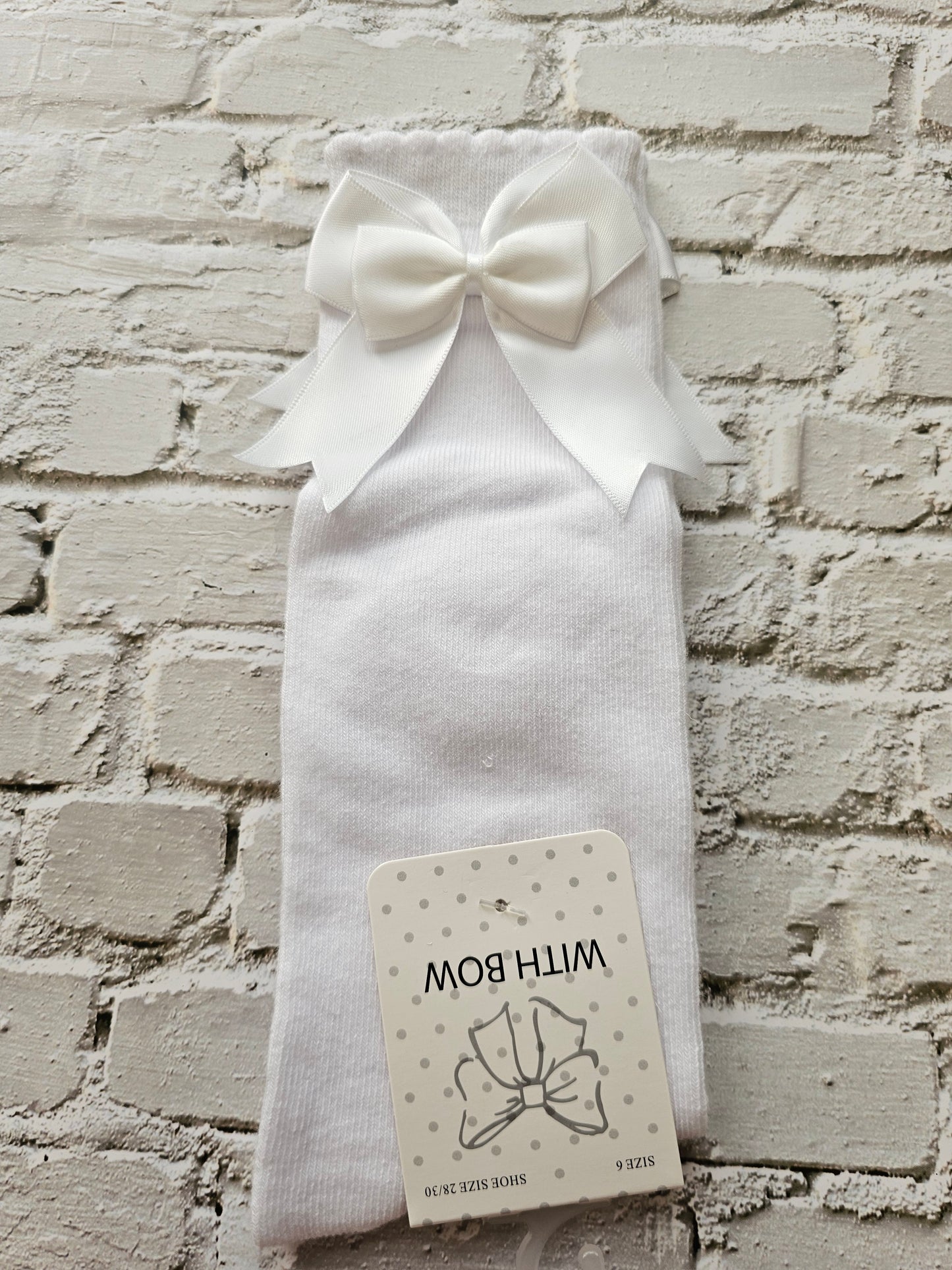 Double bow knee high socks RTS