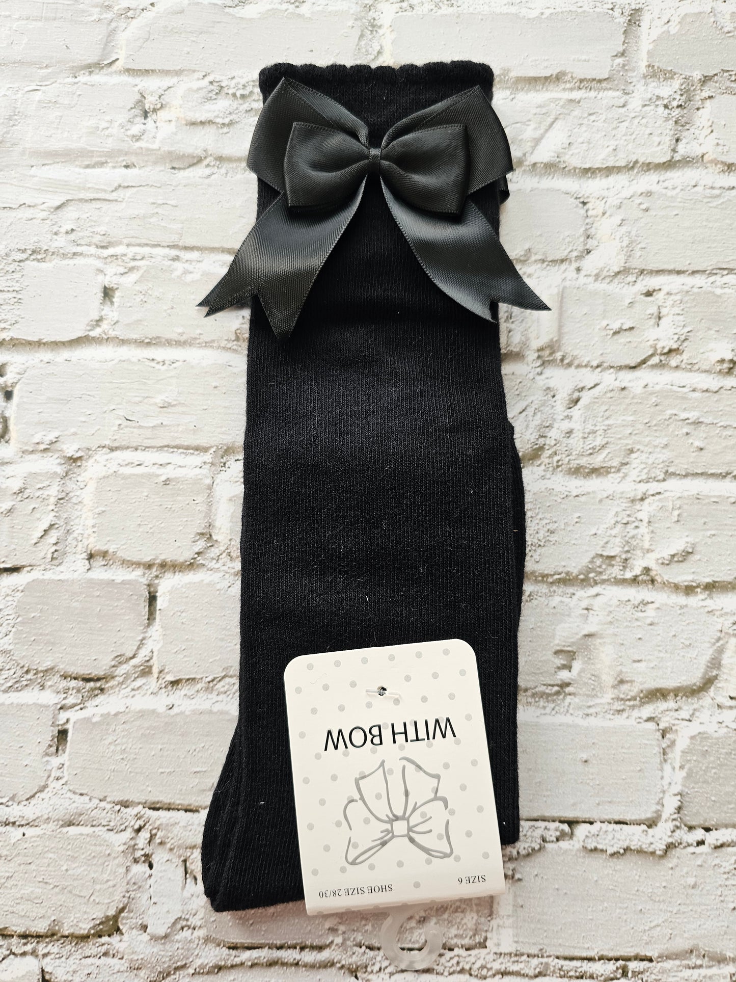 Double bow knee high socks RTS