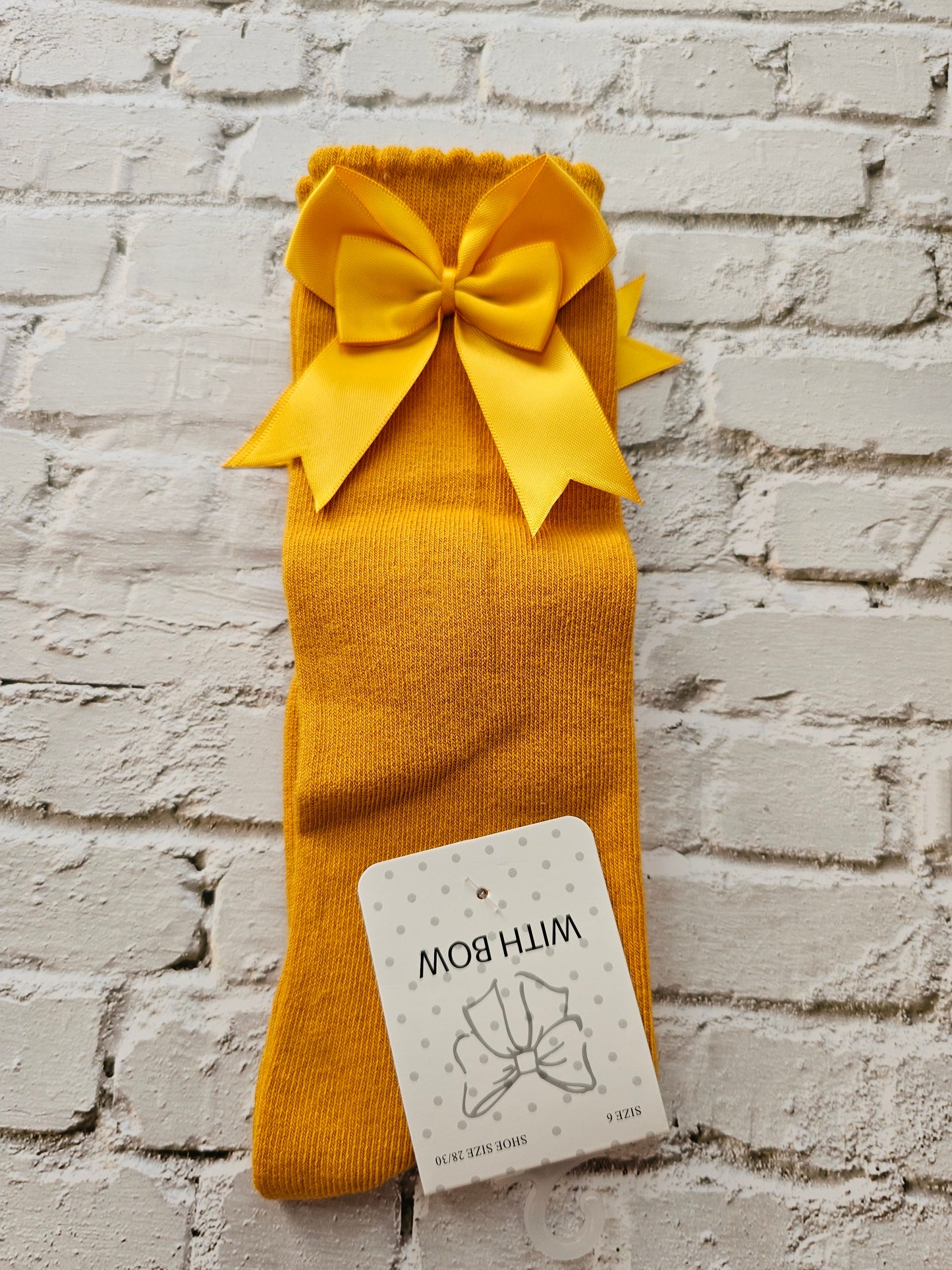 Double bow knee high socks RTS