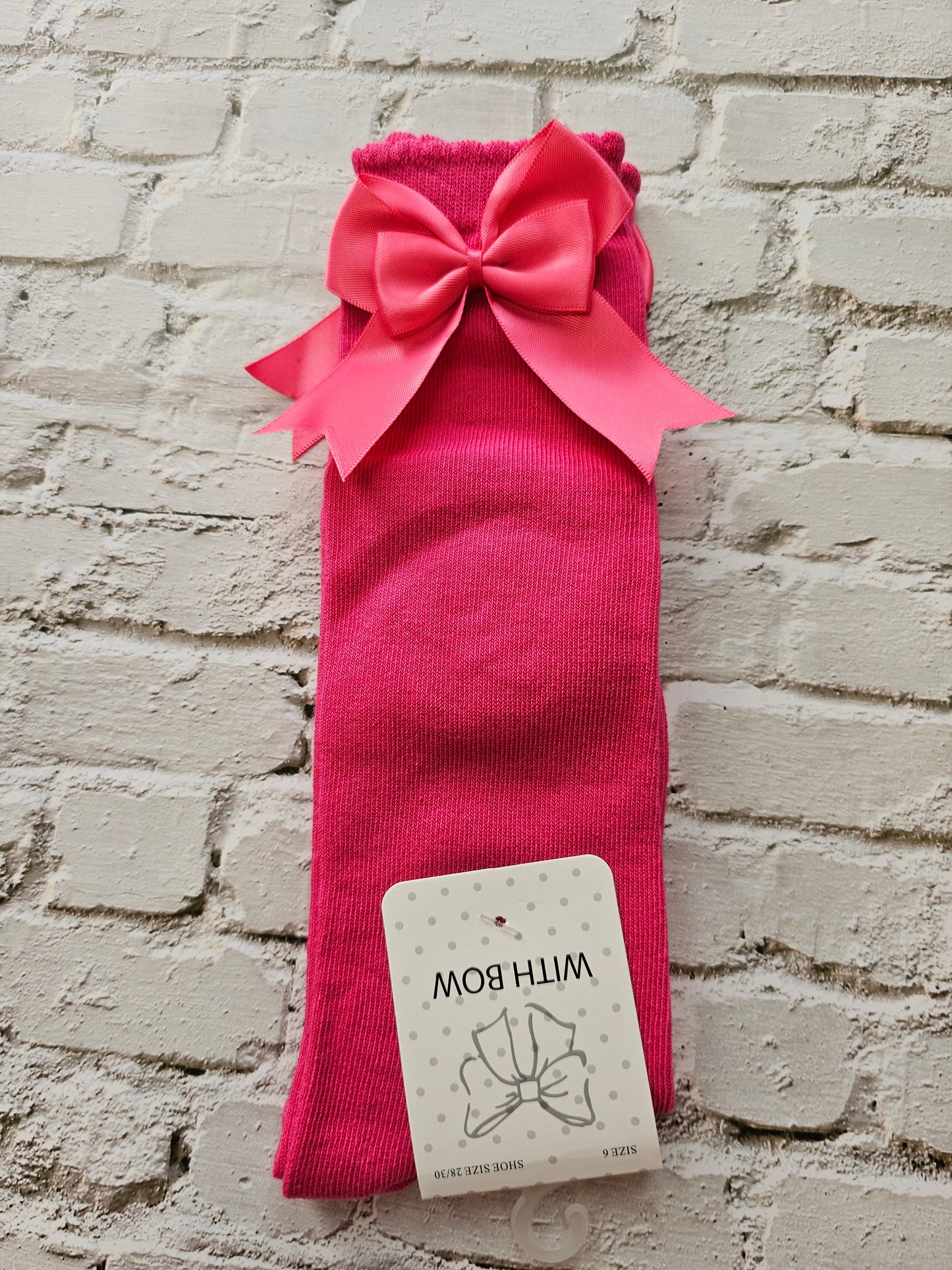 Double bow knee high socks RTS