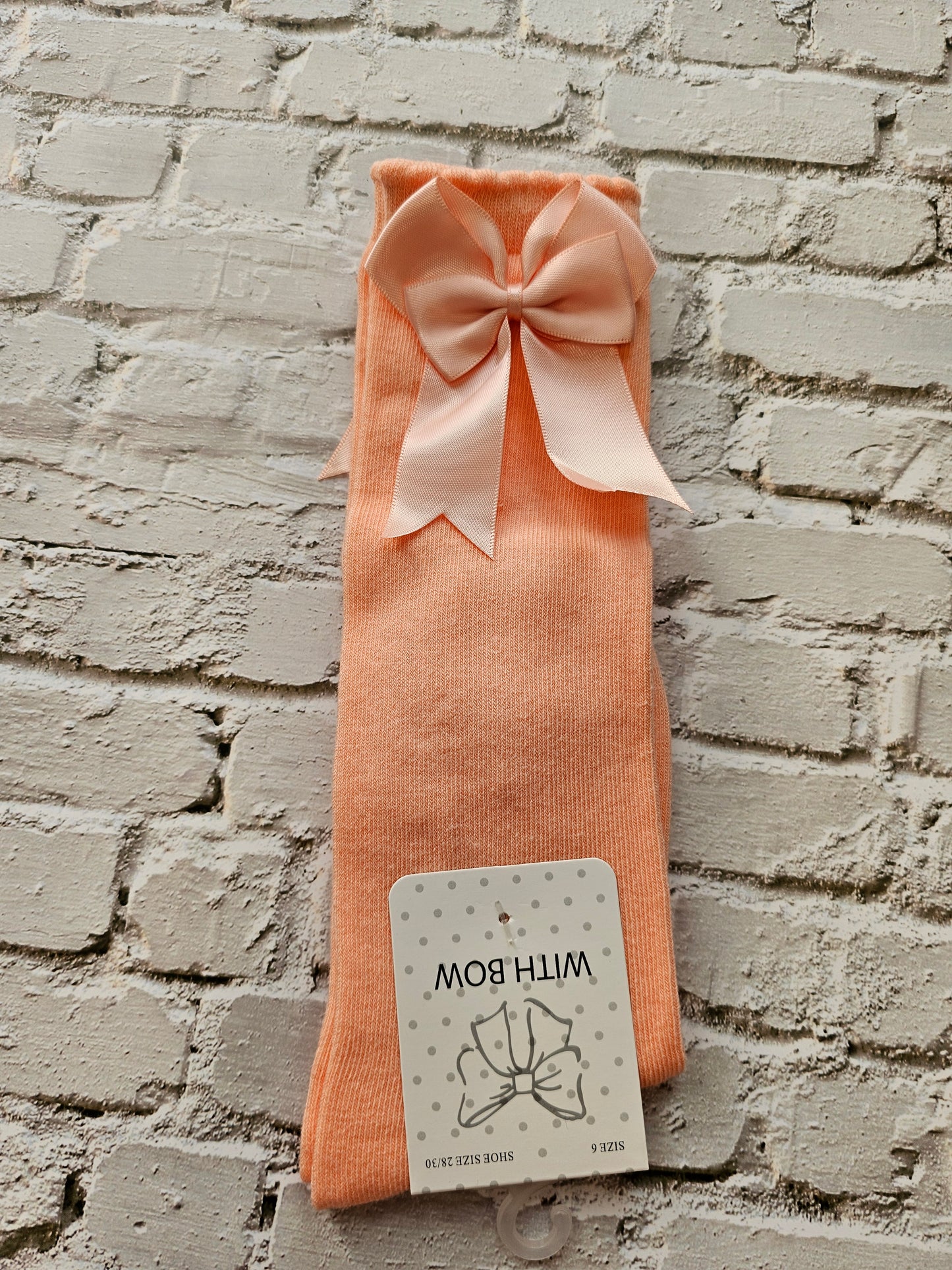 Double bow knee high socks RTS